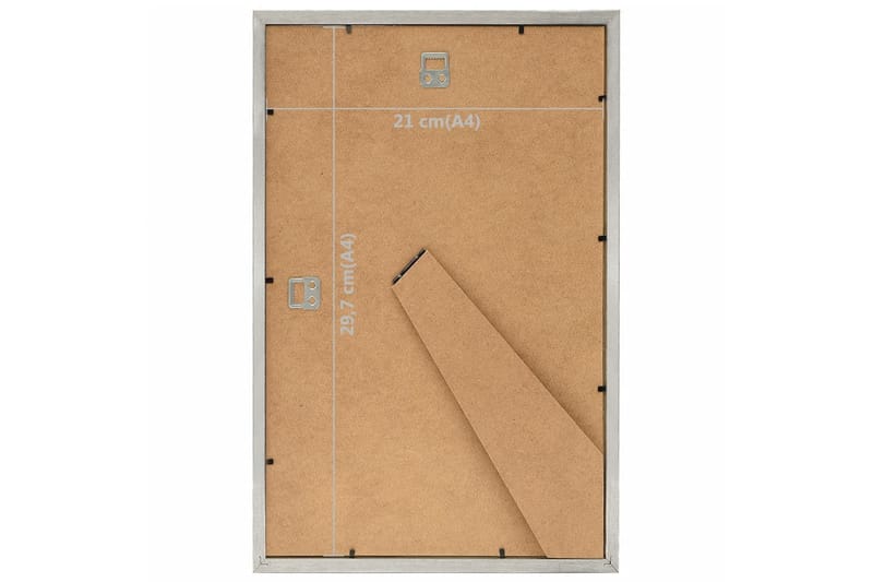 Fotorammekollasj for vegg eller bord 3 stk 21x29,7cm MDF - Silver - Innredning - Veggdekorasjon - Rammer