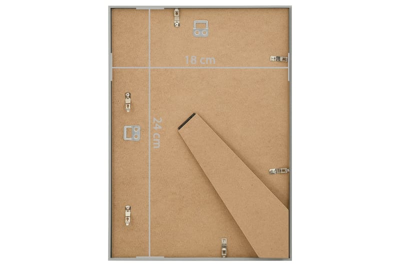 Fotorammekollasje for vegg eller bord 3 stk 18x24 cm MDF - Silver - Innredning - Veggdekorasjon - Rammer