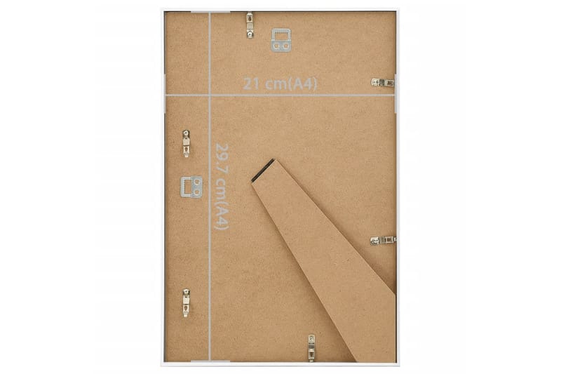 Fotorammekollasje for vegg eller bord 3 stk 21x29,7 cm MDF - Hvit - Innredning - Veggdekorasjon - Rammer