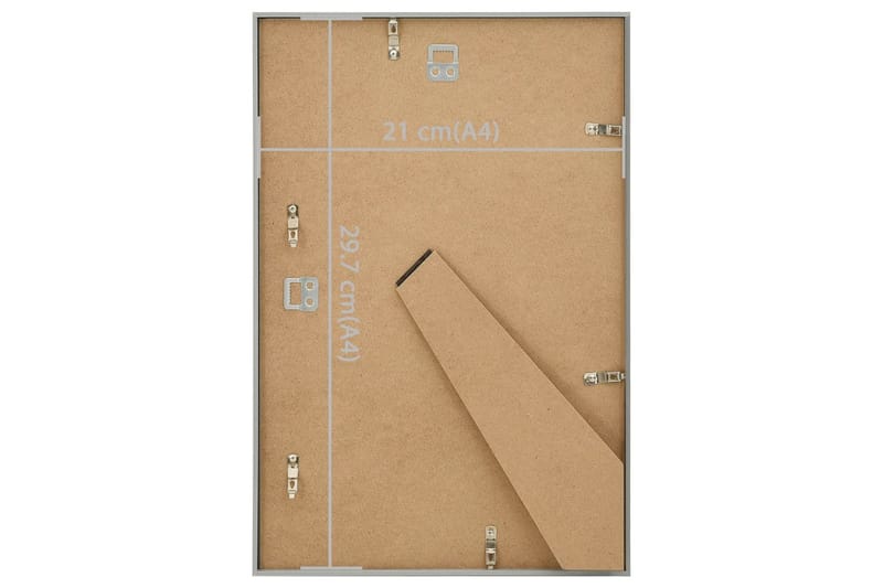 Fotorammekollasje for vegg eller bord 3 stk 21x29,7 cm MDF - Silver - Innredning - Veggdekorasjon - Rammer