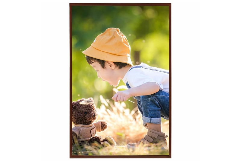 Fotorammekollasje for vegg eller bord 3 stk 70x90 cm MDF - Brun - Innredning - Veggdekorasjon - Rammer