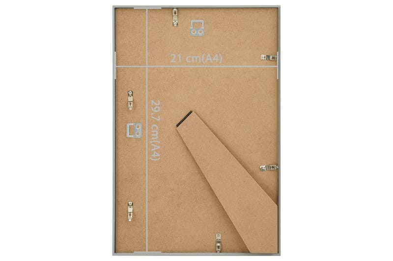 Fotorammekollasje for vegg eller bord 5 stk 21x29,7cm MDF - Silver - Innredning - Veggdekorasjon - Rammer