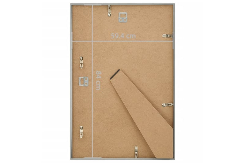 Fotorammekollasje for vegg eller bord 5 stk 59,4x84 cm sølv - Silver - Innredning - Veggdekorasjon - Rammer
