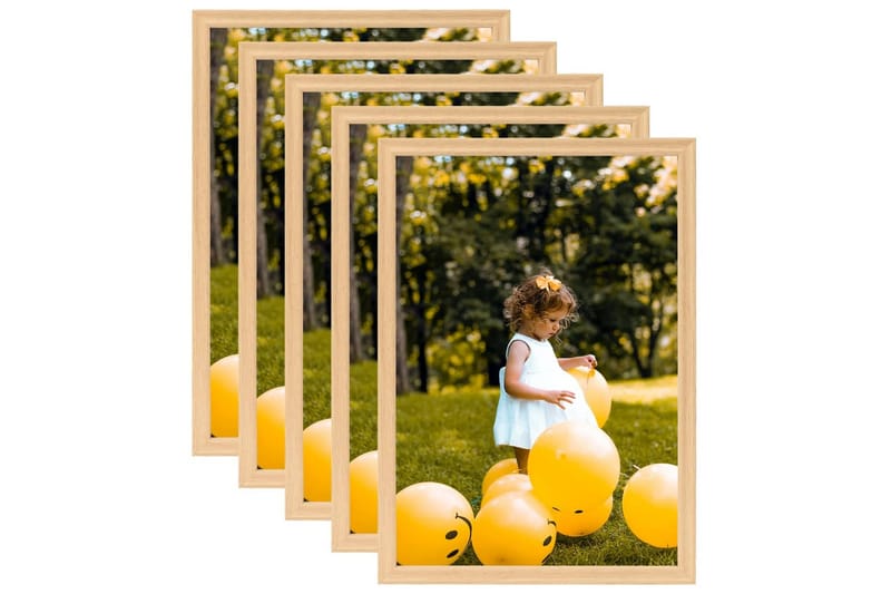 Fotorammekollasje for vegg eller bord 5 stk 70x90 cm - Brun - Innredning - Veggdekorasjon - Rammer