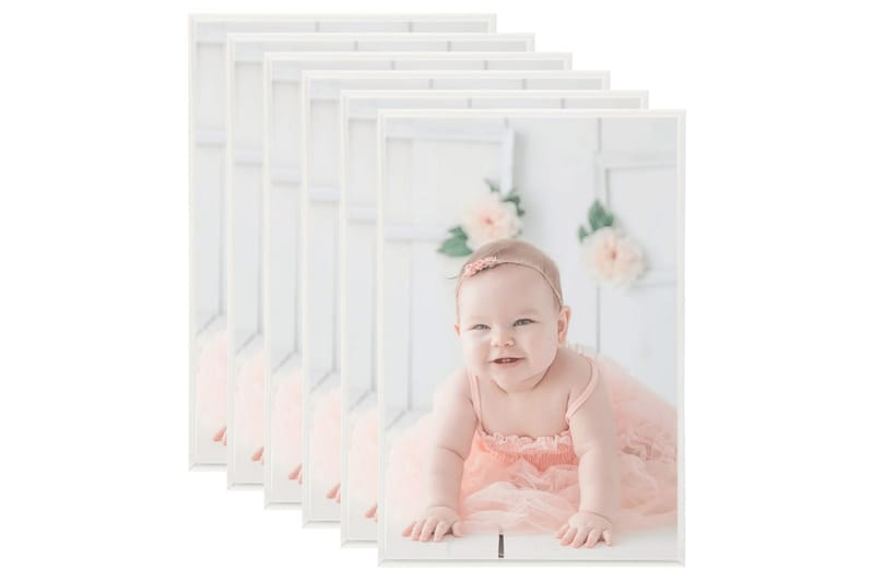 Fotorammekollasje for vegg eller bord 5 stk 70x90 cm MDF - Silver - Innredning - Veggdekorasjon - Rammer