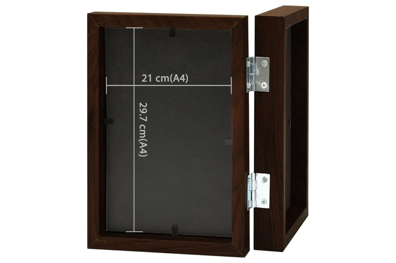 Tofoldig fotorammekollage mørkebrun 2x(21x29,7 cm) - Brun - Collageramme