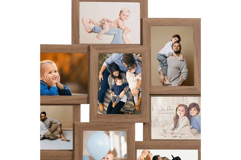 Fotorammekollasj for 10x(10x15 cm) bilde MDF - Brun - Innredning - Veggdekorasjon - Rammer