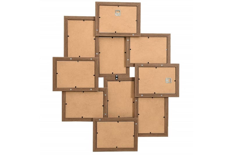Fotorammekollasj for 10x(10x15 cm) bilde MDF - Brun - Innredning - Veggdekorasjon - Rammer