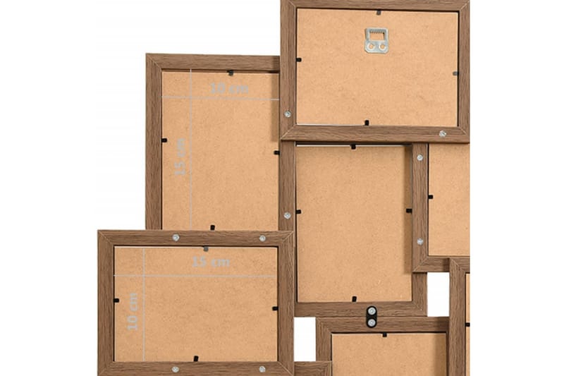 Fotorammekollasj for 10x(10x15 cm) bilde MDF - Brun - Innredning - Veggdekorasjon - Rammer