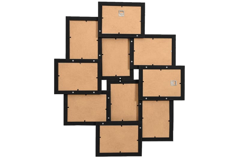 Fotorammekollasj for 10x(10x15 cm) bilde MDF - Svart - Innredning - Veggdekorasjon - Rammer