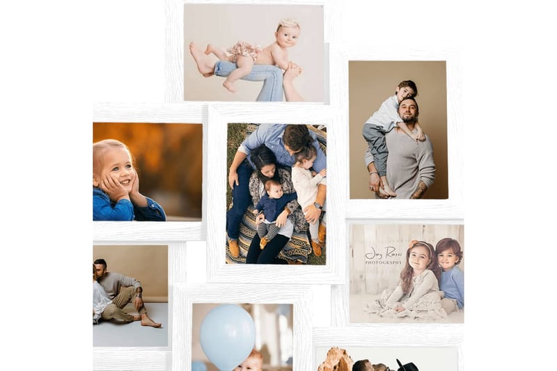 Fotorammekollasj for 10x(13x18 cm) bilde MDF - Hvit - Innredning - Veggdekorasjon - Rammer