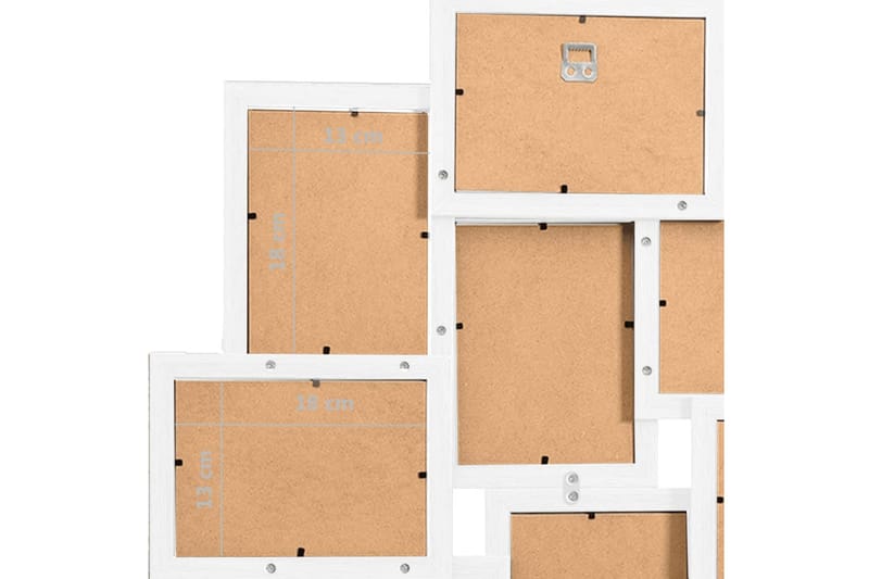 Fotorammekollasj for 10x(13x18 cm) bilde MDF - Hvit - Innredning - Veggdekorasjon - Rammer