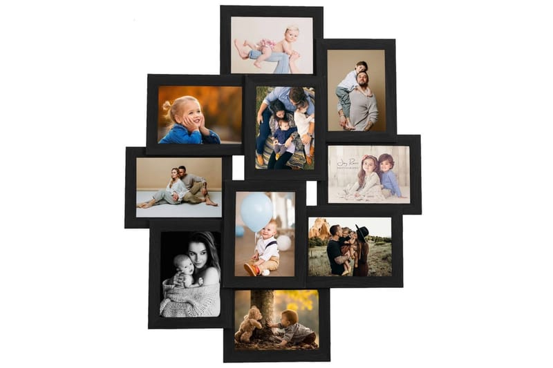 Fotorammekollasj for 10x(13x18 cm) bilde MDF - Svart - Innredning - Veggdekorasjon - Rammer