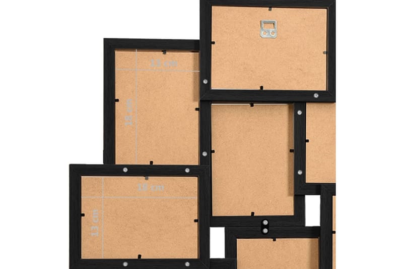 Fotorammekollasj for 10x(13x18 cm) bilde MDF - Svart - Innredning - Veggdekorasjon - Rammer
