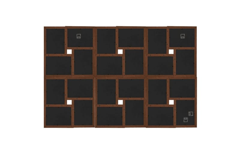 Fotorammekollasj for 24x(10x15 cm) bilde MDF - Brun - Innredning - Veggdekorasjon - Rammer