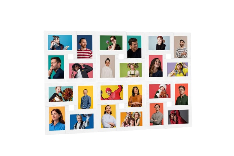 Fotorammekollasj for 24x(10x15 cm) bilde MDF - Hvit - Innredning - Veggdekorasjon - Rammer