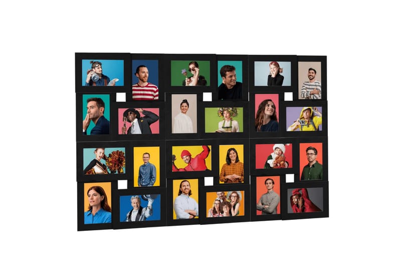 Fotorammekollasj for 24x(10x15 cm) bilde MDF - Svart - Innredning - Veggdekorasjon - Rammer