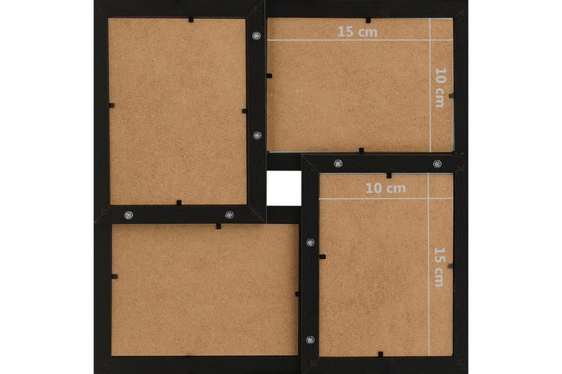 Fotorammekollasj for 24x(10x15 cm) bilde MDF - Svart - Innredning - Veggdekorasjon - Rammer