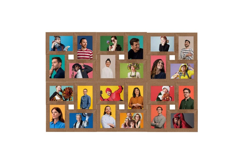 Fotorammekollasj for 24x(13x18 cm) bilde MDF - Brun - Innredning - Veggdekorasjon - Rammer