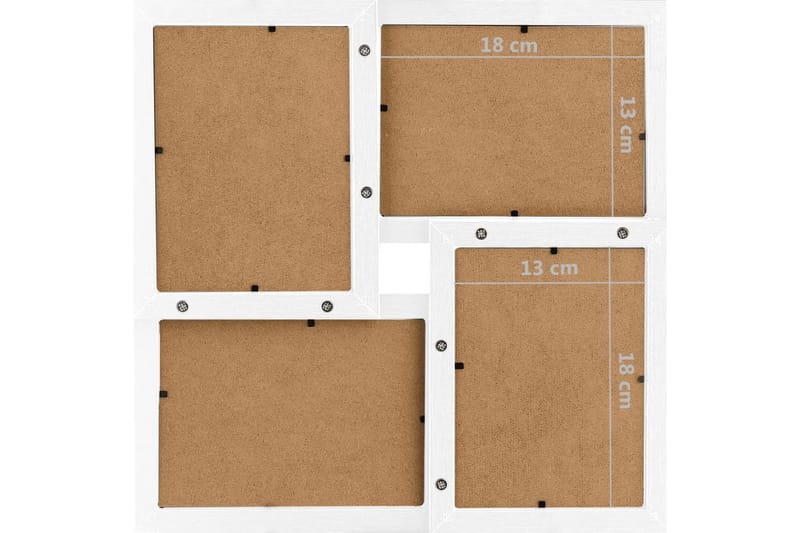 Fotorammekollasj for 24x(13x18 cm) bilde MDF - Hvit - Innredning - Veggdekorasjon - Rammer