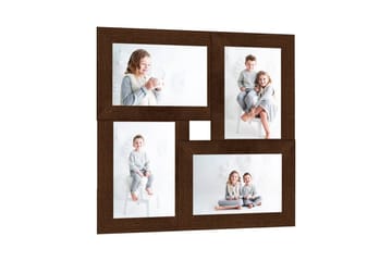 Fotorammekollasj for 4x(10x15 cm) bilde MDF - Brun - Innredning - Veggdekorasjon - Rammer