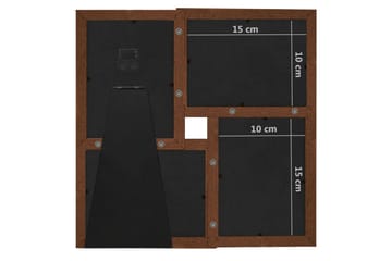 Fotorammekollasj for 4x(10x15 cm) bilde MDF - Brun - Innredning - Veggdekorasjon - Rammer