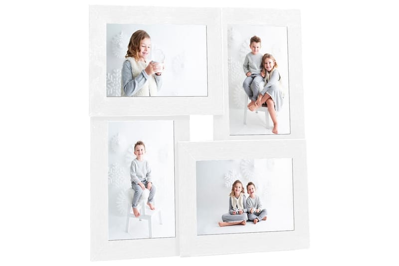 Fotorammekollasj for 4x(10x15 cm) bilde MDF - Hvit - Innredning - Veggdekorasjon - Rammer