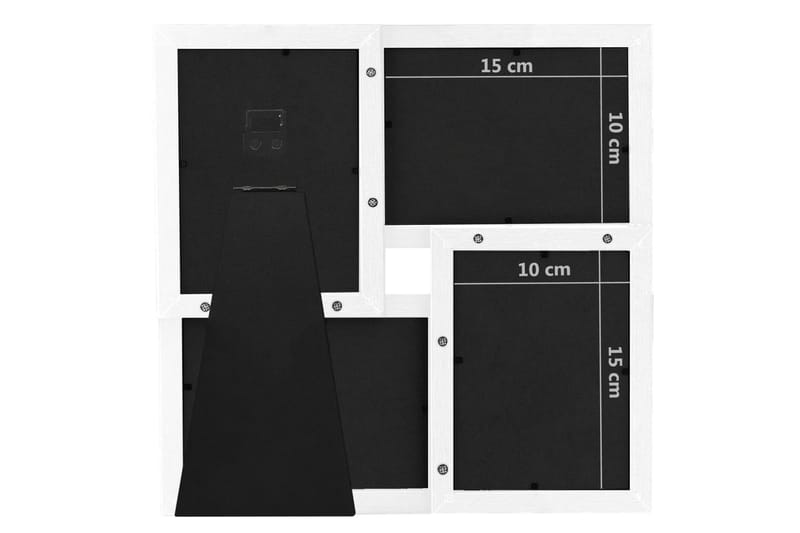 Fotorammekollasj for 4x(10x15 cm) bilde MDF - Hvit - Innredning - Veggdekorasjon - Rammer