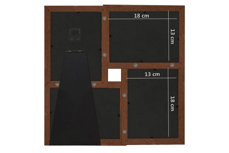 Fotorammekollasj for 4x(13x18 cm) bilde MDF - Brun - Innredning - Veggdekorasjon - Rammer