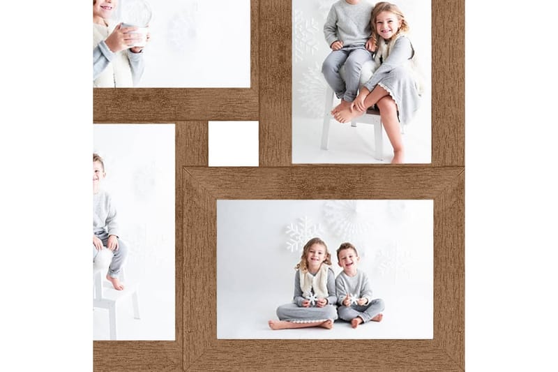 Fotorammekollasj for 4x(13x18 cm) bilde MDF - Brun - Innredning - Veggdekorasjon - Rammer