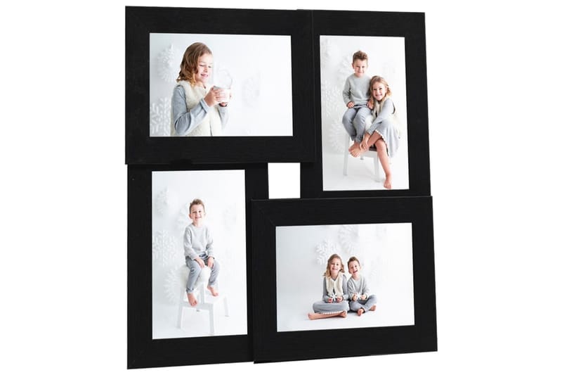 Fotorammekollasj for 4x(13x18 cm) bilde MDF - Svart - Innredning - Veggdekorasjon - Rammer