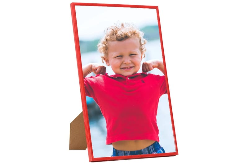Fotorammekollasje for vegg eller bord 5 stk rød 70x90 cm MDF - Rød - Innredning - Veggdekorasjon - Rammer