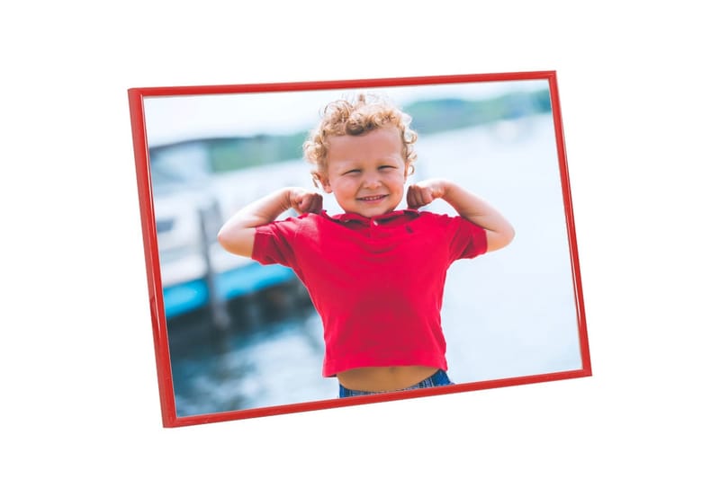 Fotorammekollasje for vegg eller bord 5 stk rød 70x90 cm MDF - Rød - Innredning - Veggdekorasjon - Rammer