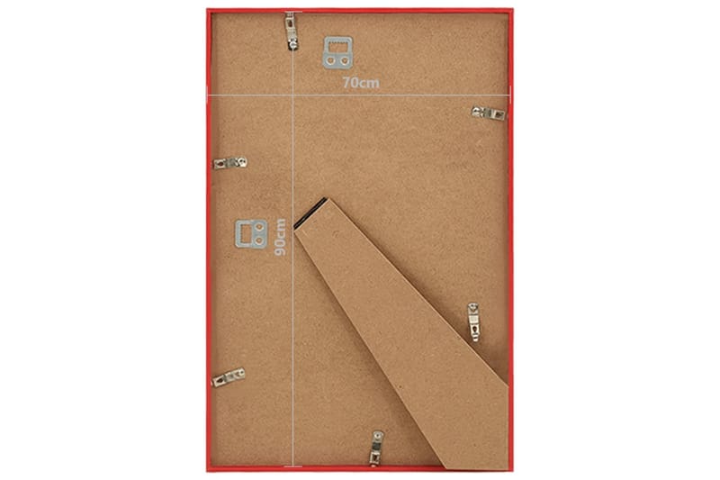 Fotorammekollasje for vegg eller bord 5 stk rød 70x90 cm MDF - Rød - Innredning - Veggdekorasjon - Rammer