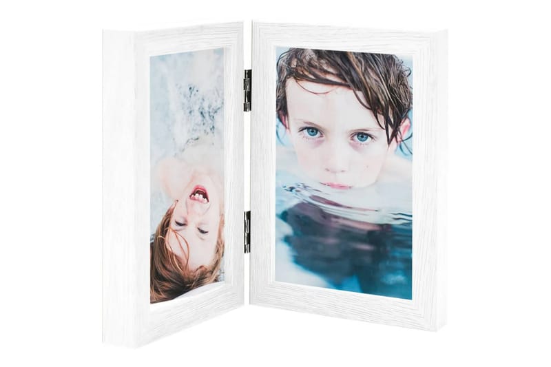 Tofoldig fotorammekollasj 2x(21x29,7 cm) - Hvit - Innredning - Veggdekorasjon - Rammer