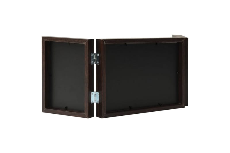 Trefoldig fotorammekollage mørkebrun 22x15 cm+2x(10x15 cm) - Brun - Innredning - Veggdekorasjon - Rammer