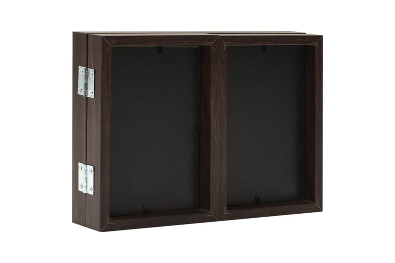 Trefoldig fotorammekollage mørkebrun 22x15 cm+2x(10x15 cm) - Brun - Innredning - Veggdekorasjon - Rammer