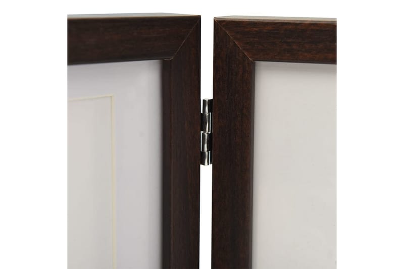 Trefoldig fotorammekollage mørkebrun 22x15 cm+2x(10x15 cm) - Brun - Collageramme