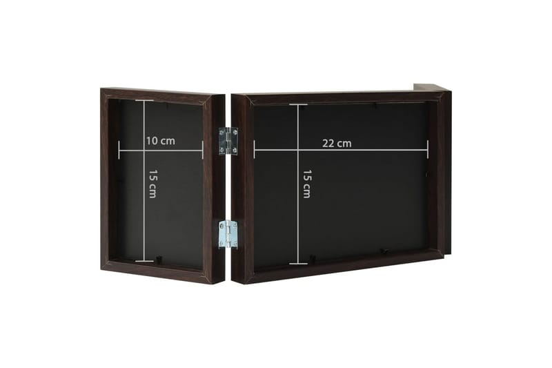 Trefoldig fotorammekollage mørkebrun 22x15 cm+2x(10x15 cm) - Brun - Innredning - Veggdekorasjon - Rammer