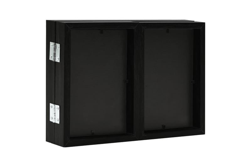 Trefoldig fotorammekollasj 22x15 cm+2x(10x15 cm) - Svart - Innredning - Veggdekorasjon - Rammer