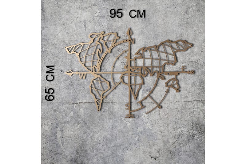 Decorative Metal Wall Accessory 65x95 - Metallskilt