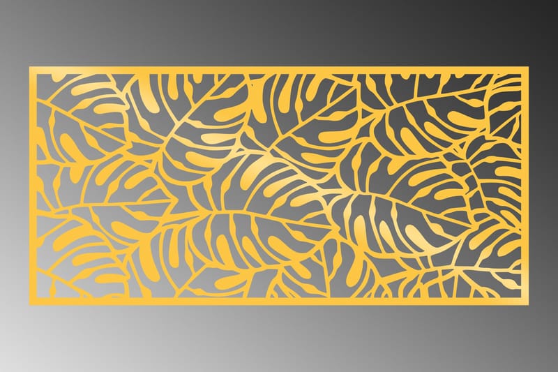 Decorative Panel 6 Veggdekor - Gull - Metallskilt