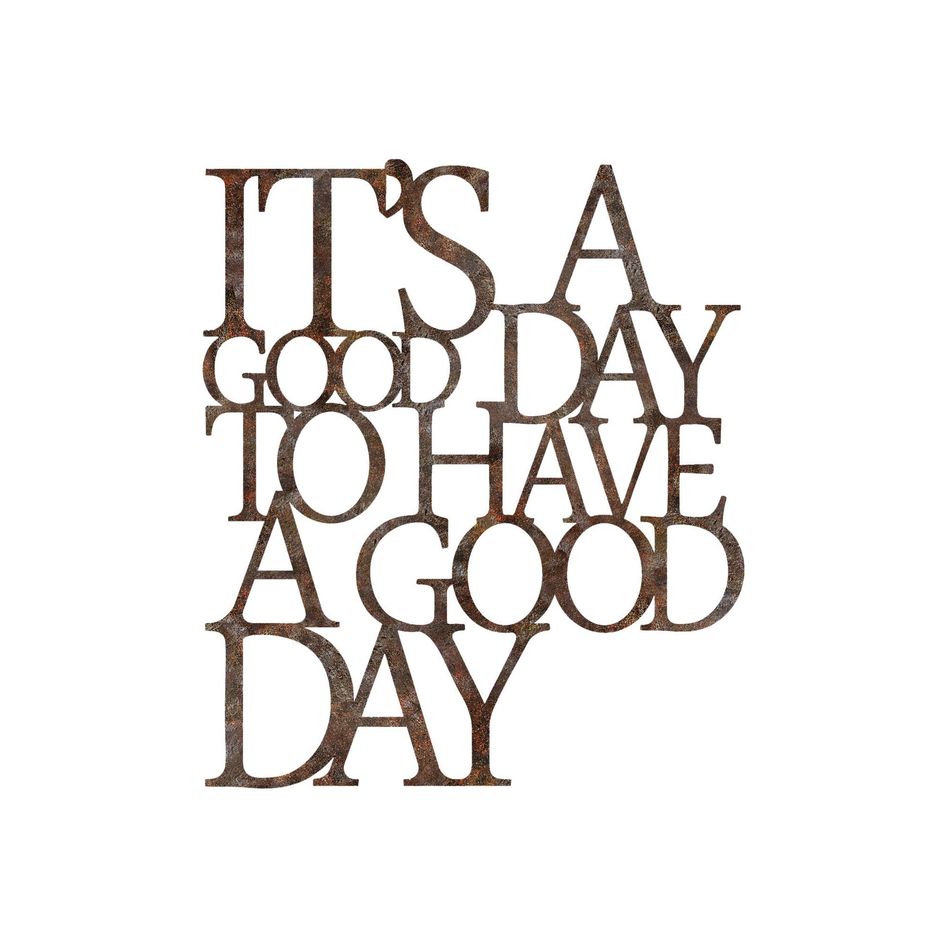 Dekorativt metallveggtilbehør Wallxpert Rusty Have a Good Day (70 x 61 cm) -