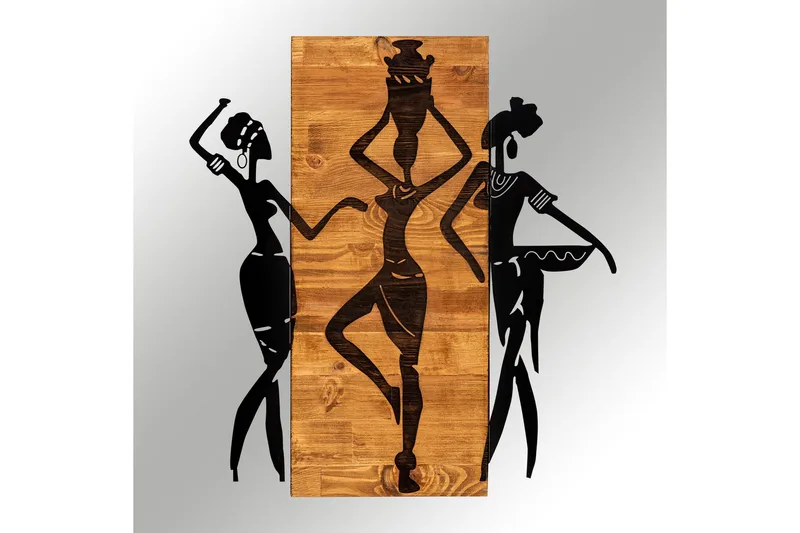 African Veggdekor - Svart/Valnøtt - Innredning - Veggdekorasjon - Skilt - Metallskilt