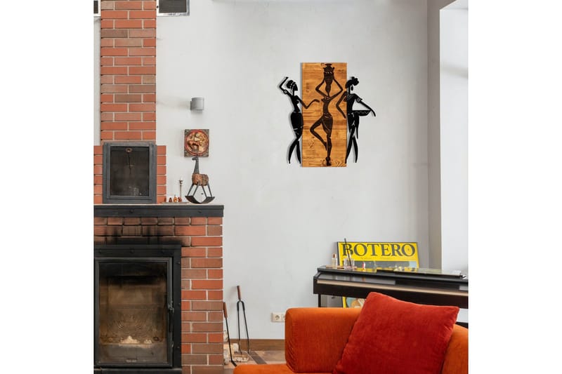 African Veggdekor - Svart/Valnøtt - Innredning - Veggdekorasjon - Skilt - Metallskilt
