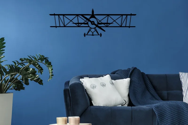 Airplanemetal Decor Veggdekor, Svart