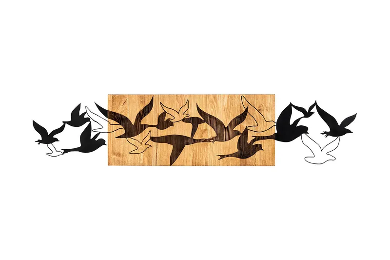 Albatros Veggdekor, Svart/Valnøtt