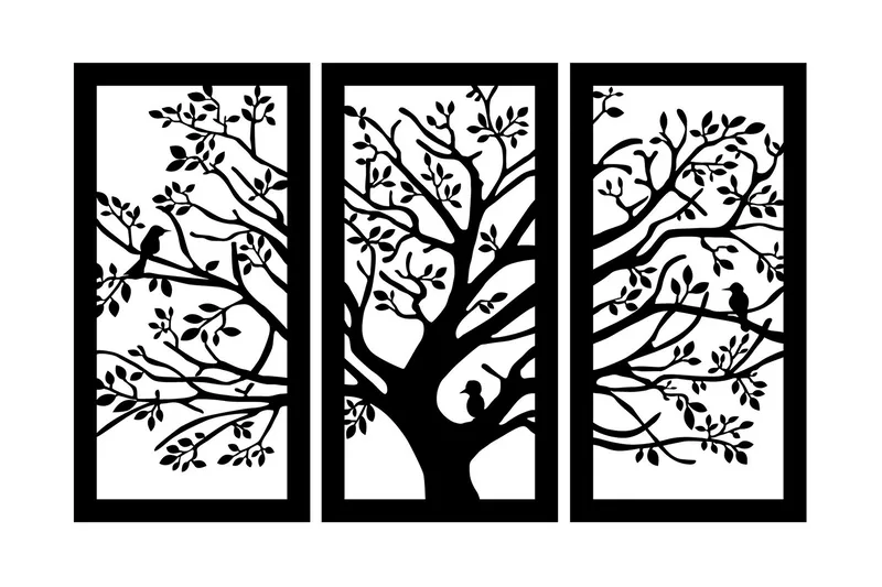 Arbol Veggdekor, Svart