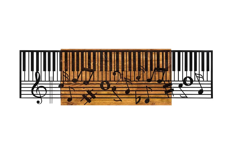 Arya Veggdekor, Svart/Valnøtt