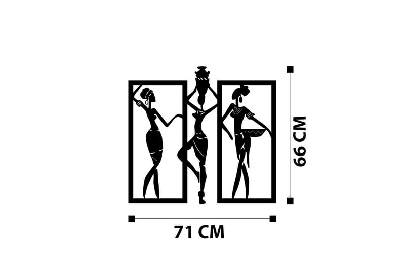 Aurora Veggdekor - Svart - Innredning - Veggdekorasjon - Skilt - Metallskilt